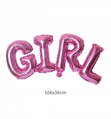 SAMM Cinsiyet Belirleme Partisi Süsleri Folyo Balon Pembe GIRL 106x38cm satın al