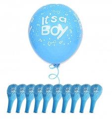 SAMM Cinsiyet Belirleme Partisi Süsleri Lateks Balon Mavi Its a boy 10 adet