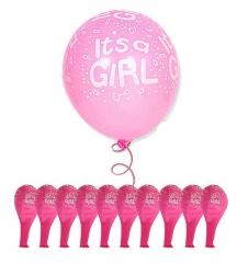 SAMM Cinsiyet Belirleme Partisi Süsleri Lateks Balon Pembe Its a Girl10 adet satın al