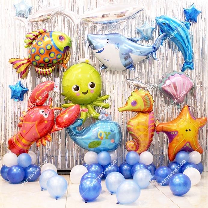 Deniz Canlıları Deniz Yıldızı Folyo Balon