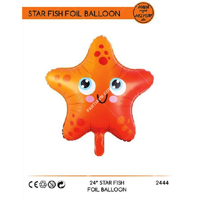 Deniz Canlıları Deniz Yıldızı Folyo Balon 61cm