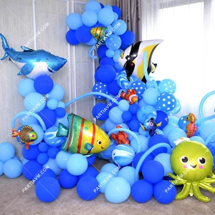 Deniz Canlıları Zincir Balon Seti