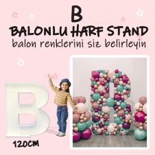 SAMM Dev B Harf Balon Standı Seti 120cm  (Balon Renklerinizi İstediğiniz Renklerde Siz Belirleyin)