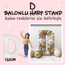 SAMM Dev D Harf Balon Standı Seti 120cm  (Balon Renklerinizi İstediğiniz Renklerde Siz Belirleyin)