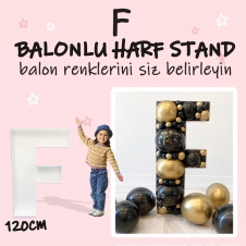 SAMM Dev F Harf Balon Standı Seti 120cm  (Balon Renklerinizi İstediğiniz Renklerde Siz Belirleyin)