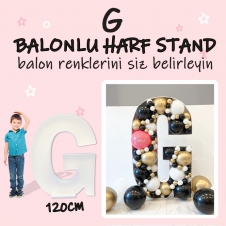 SAMM Dev G Harf Balon Standı Seti 120cm  (Balon Renklerinizi İstediğiniz Renklerde Siz Belirleyin)