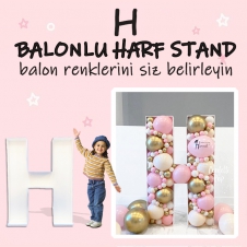 SAMM Dev H Harf Balon Standı Seti 120cm  (Balon Renklerinizi İstediğiniz Renklerde Siz Belirleyin)