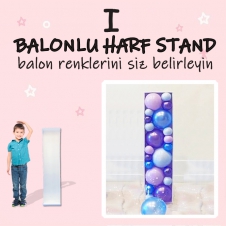 SAMM Dev I-İ Harf Balon Standı Seti 120cm  (Balon Renklerinizi İstediğiniz Renklerde Siz Belirleyin)