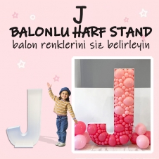 SAMM Dev J Harf Balon Standı Seti 120cm  (Balon Renklerinizi İstediğiniz Renklerde Siz Belirleyin) satın al