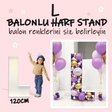 SAMM Dev L Harf Balon Standı Seti 120cm  (Balon Renklerinizi İstediğiniz Renklerde Siz Belirleyin) satın al