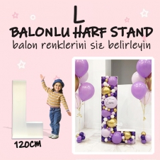 SAMM Dev L Harf Balon Standı Seti 120cm  (Balon Renklerinizi İstediğiniz Renklerde Siz Belirleyin)