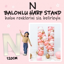 SAMM Dev N Harf Balon Standı Seti 120cm  (Balon Renklerinizi İstediğiniz Renklerde Siz Belirleyin)