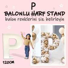 SAMM Dev P Harf Balon Standı Seti 120cm  (Balon Renklerinizi İstediğiniz Renklerde Siz Belirleyin) satın al