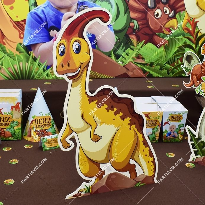 Dinozorlar Doğum Günü 50 cm Dinozor Dekor Pano