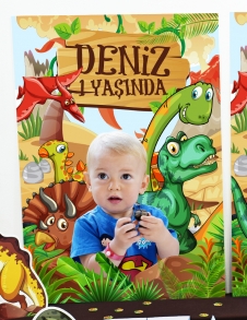 Partiavm Dinozorlar Doğum Günü 70x100 cm Katlanmaz Pano Afiş