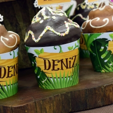 Partiavm Dinozorlar Doğum Günü Cupcake Sargısı 10 Adet