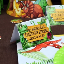 Partiavm Dinozorlar Doğum Günü Mini Teşekkür Kartı 8 Adet satın al