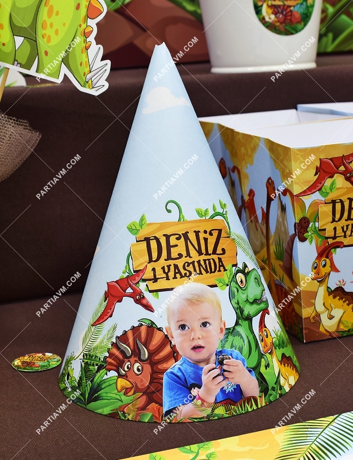 Dinozorlar Doğum Günü Parti Şapkası 5 Adet