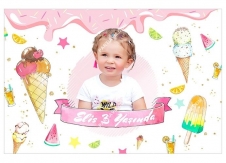 Partiavm Dondurma Doğum Günü 120x85 cm Büyük Boy Kağıt Afiş satın al
