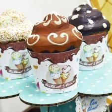 Partiavm Dondurmalı Doğum Günü Cupcake Sargısı 10 Adet