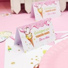 Partiavm Dondurmalı Doğum Günü Karton Mini Teşekkür Kartı 8 Adet satın al