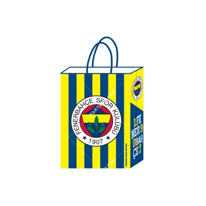 Fenerbahçe Lisanslı Kraft Hediye Çantası 18x8x24 cm 12 li