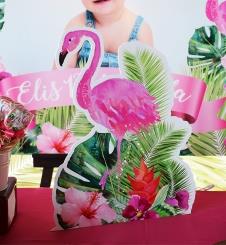 Partiavm Flamingo Aloha Doğum Günü 50 cm Dekor Pano