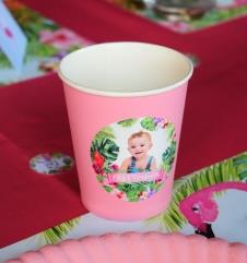 Partiavm Flamingo Aloha Doğum Günü Etiketli Karton Bardak 5 Adet