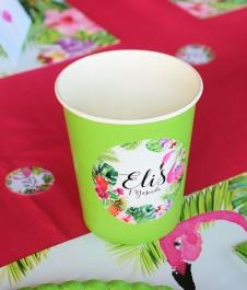 Partiavm Flamingo Aloha Doğum Günü Etiketli Karton Bardak 5 Adet satın al