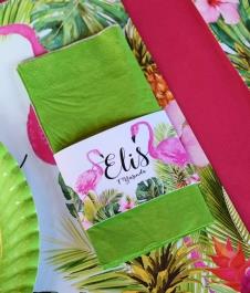 Partiavm Flamingo Aloha Doğum Günü Peçete Bandı ve Peçete 5 Adet satın al
