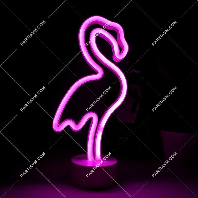 Flamingo Neon Dekor Gece Lambası 30x11 cm