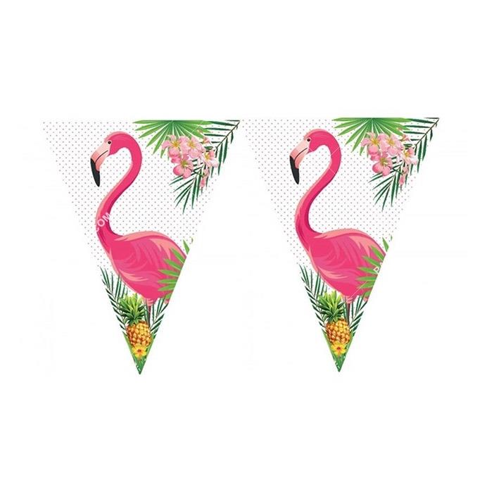 Flamingo Üçgen Bayrak Afiş