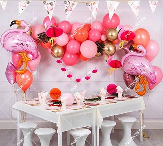 Flamingo Zincir Balon Seti