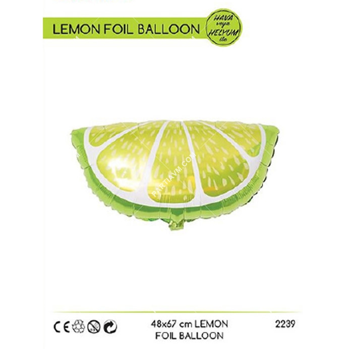 Folyo Balon Figür Meyve Limon Dilimi 67x48cm