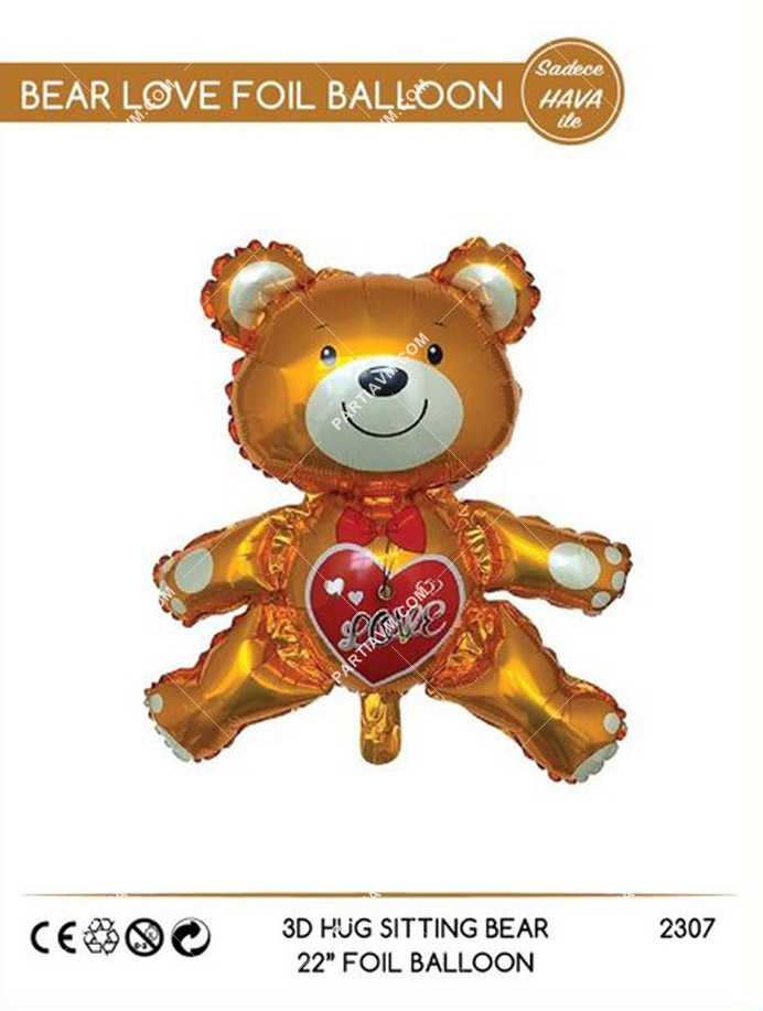 Folyo Balon Figür Teddy Beat 54cm