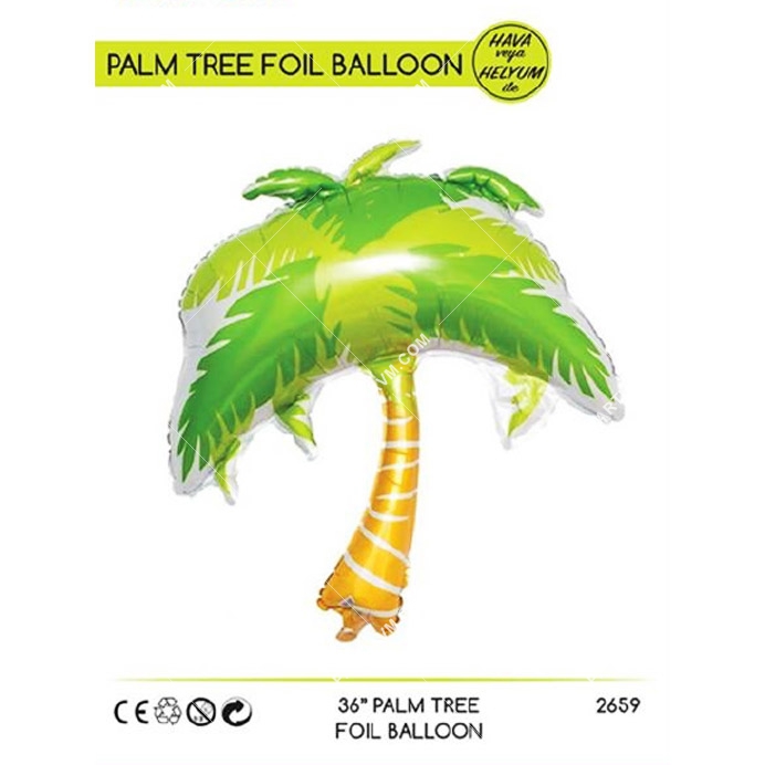 Folyo Balon Safari Tema Büyük Ağaç Palmiye 92cm