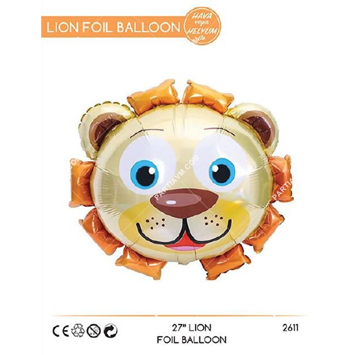 Folyo Balon Safari Temalı Aslan 68cm