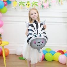 Folyo Balon Safari Temalı Zebra 56cm