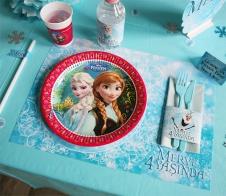 Partiavm Frozen Elsa Doğum Günü Süsleri 5 Kişilik Masa Seti Avantajlı Fiyat