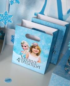 Partiavm Frozen Elsa Doğum Günü Süsleri Hediye Çantası Özel Tasarım 13 X 16 cm 5 Adet satın al