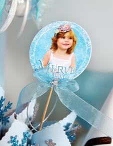 Partiavm Frozen Elsa Doğum Günü Süsleri Kürdan Süs Seti Büyük Boy 10 lu Paket