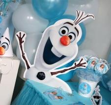 Partiavm Frozen Elsa Doğum Günü Süsleri Masaüstü Pano Dekor Kardan Adam Büyük Boy 50cm Yükseklik