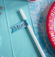 Partiavm Frozen Elsa Doğum Günü Süsleri Pipet Etiketli Plastik 5 Adet