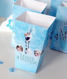 Partiavm Frozen Elsa Doğum Günü Süsleri Popcorn Kutusu 5 Adet