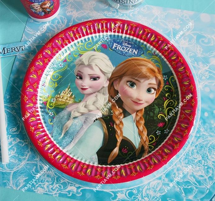 Frozen Elsa Doğum Günü Süsleri Tabak Plastik 5 Adet