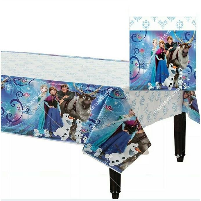 Frozen Elsa Lisanslı Plastik Masa Örtüsü 120x180 cm