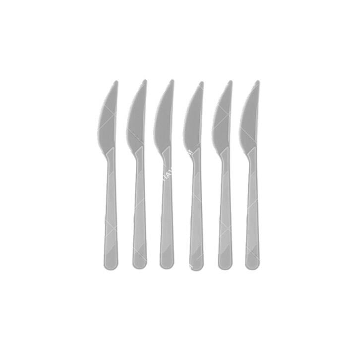 Gümüş Plastik Bıçak 25li