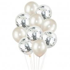 SAMM Gümüş Tonları Balon Demeti 10lu satın al