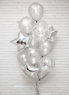 SAMM Gümüş Yıldız Folyo Hazır Balon Seti satın al