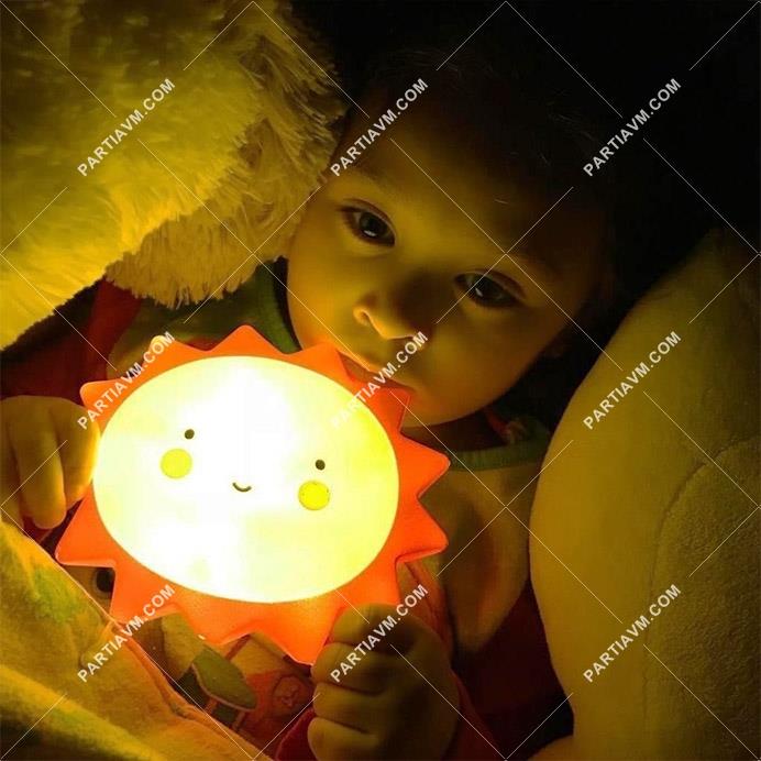 Güneş Dekoratif Gece Lambası Sarı 13x16 cm